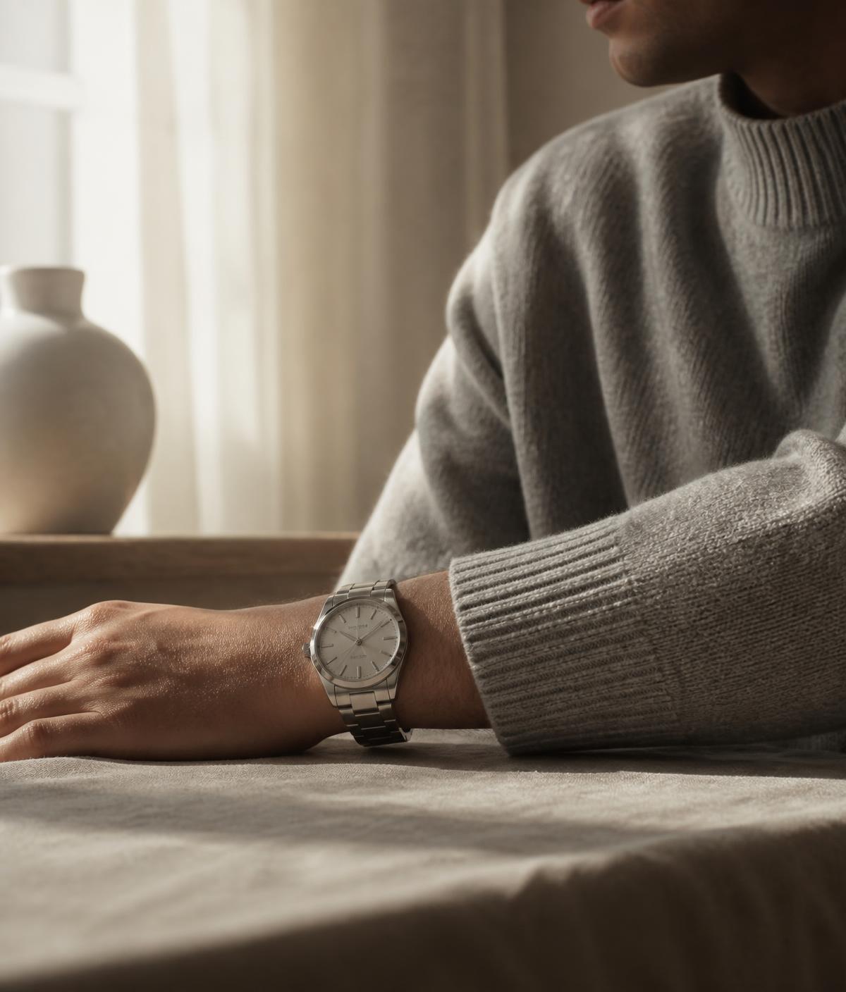 Watchmaker assembling a VAQORE movement